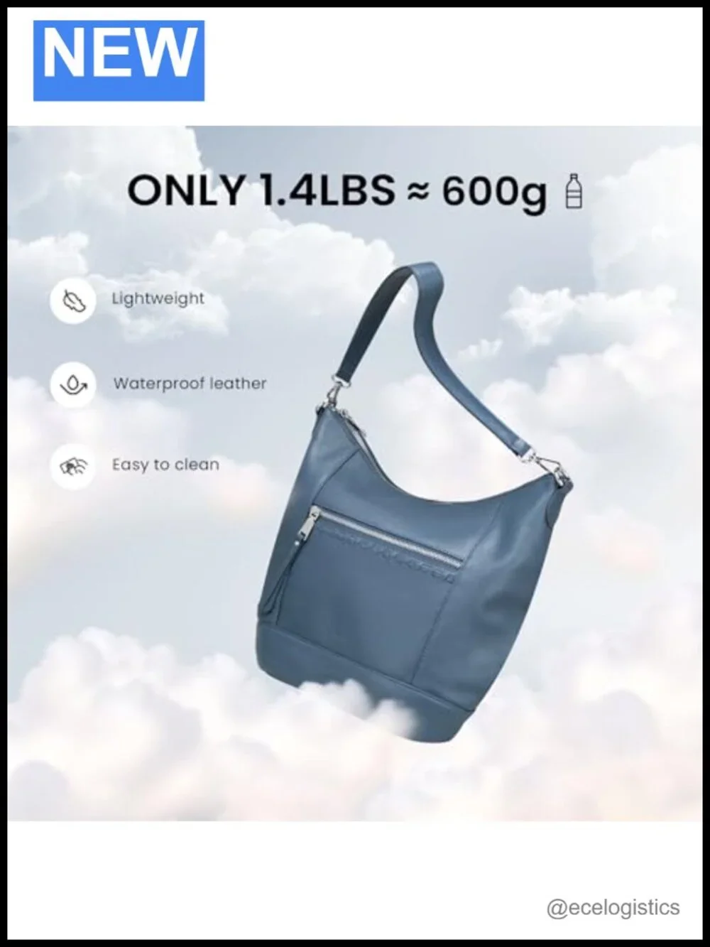 Genuine Leather Crossbody Hobo Purse Lightweight Handbags Women with 2 Straps